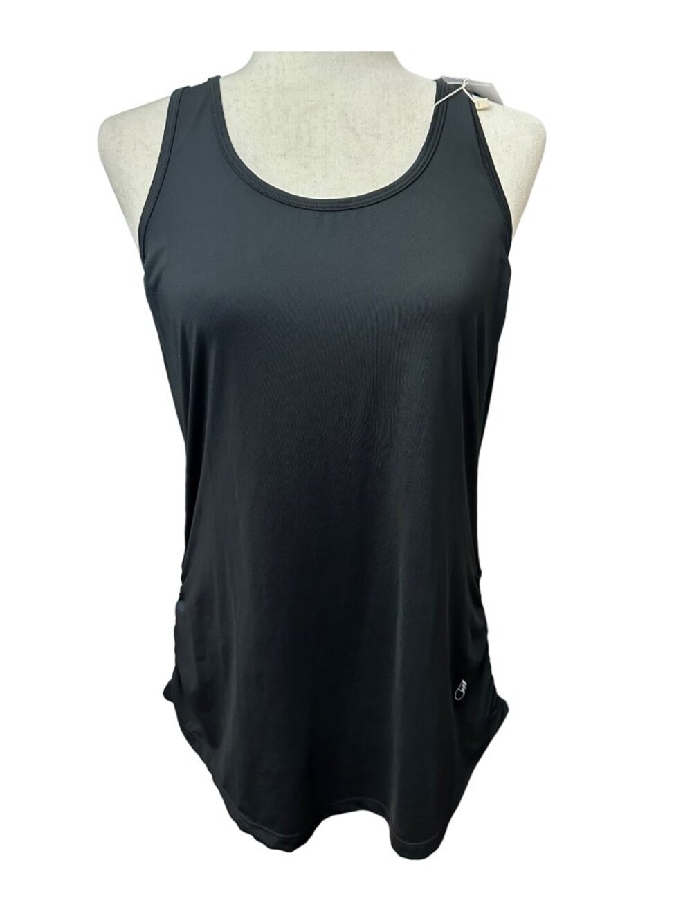 Icyzone Shirt Women L NWT Black Tank Top Activewear Workout Racerback Sleeveless